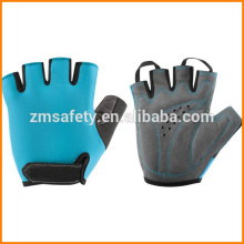 Guantes de ciclismo de camino de tela de Lycra de medio dedo de mujer